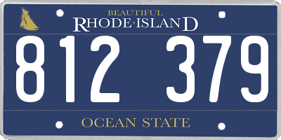 RI license plate 812379