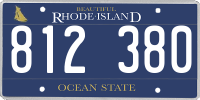 RI license plate 812380