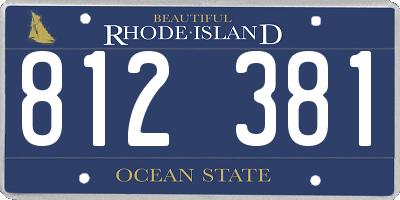RI license plate 812381
