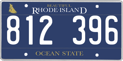 RI license plate 812396