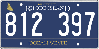 RI license plate 812397
