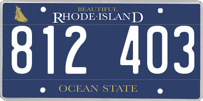 RI license plate 812403