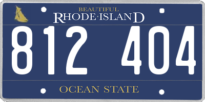RI license plate 812404