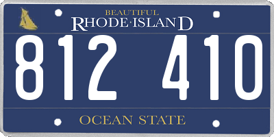 RI license plate 812410