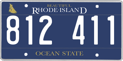 RI license plate 812411