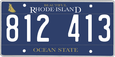 RI license plate 812413