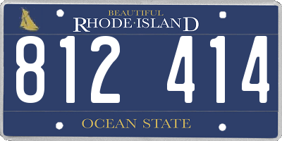 RI license plate 812414