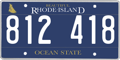 RI license plate 812418