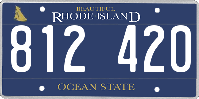 RI license plate 812420