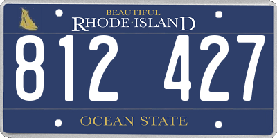 RI license plate 812427