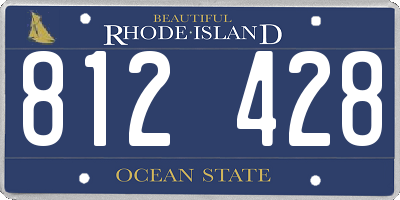 RI license plate 812428