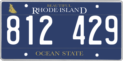 RI license plate 812429