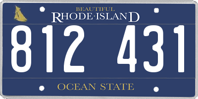 RI license plate 812431