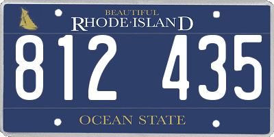 RI license plate 812435