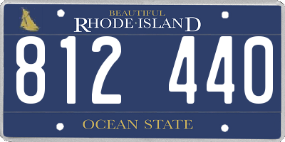 RI license plate 812440