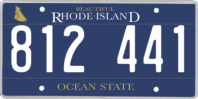RI license plate 812441