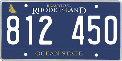 RI license plate 812450