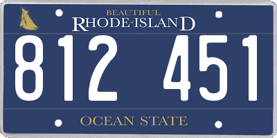RI license plate 812451