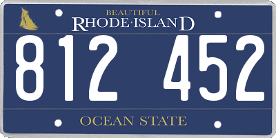 RI license plate 812452