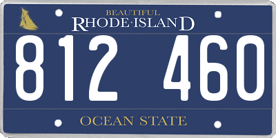 RI license plate 812460
