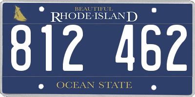 RI license plate 812462