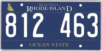 RI license plate 812463