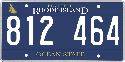 RI license plate 812464