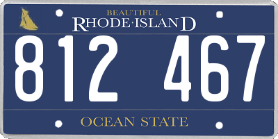 RI license plate 812467