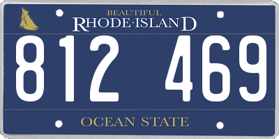 RI license plate 812469