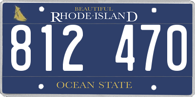 RI license plate 812470