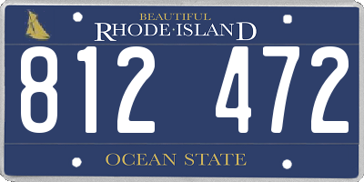 RI license plate 812472