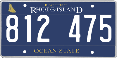 RI license plate 812475