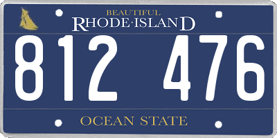 RI license plate 812476