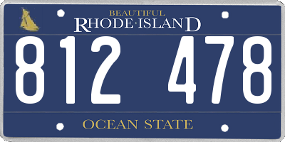RI license plate 812478
