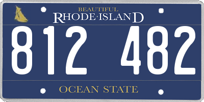 RI license plate 812482