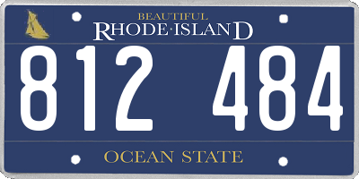 RI license plate 812484