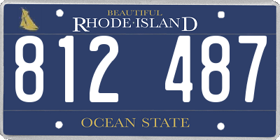 RI license plate 812487