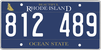 RI license plate 812489