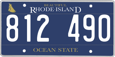 RI license plate 812490
