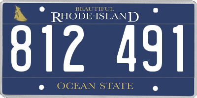 RI license plate 812491