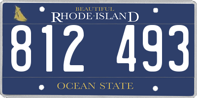 RI license plate 812493