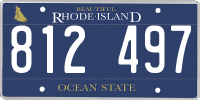 RI license plate 812497