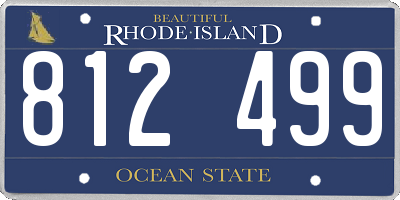 RI license plate 812499