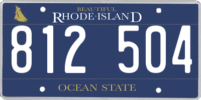 RI license plate 812504