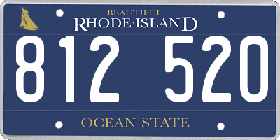RI license plate 812520