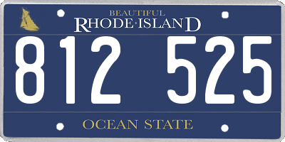 RI license plate 812525