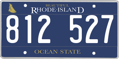 RI license plate 812527