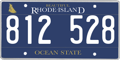RI license plate 812528