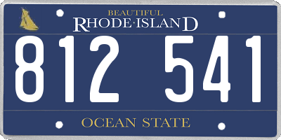 RI license plate 812541