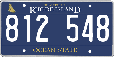 RI license plate 812548